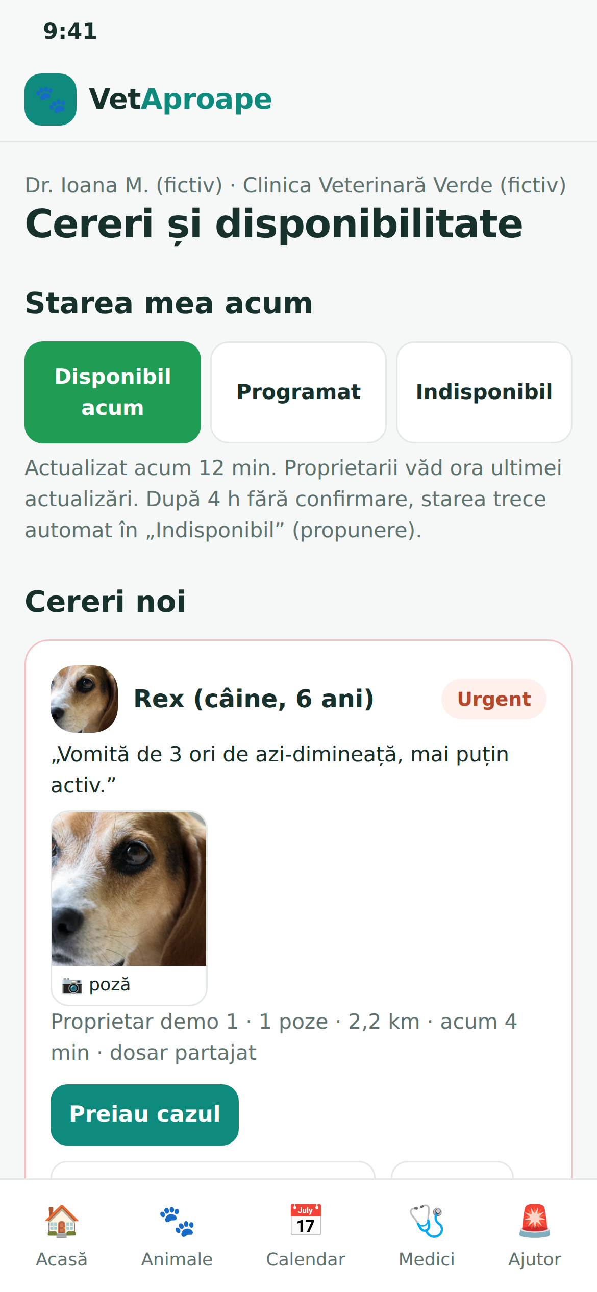 Dashboard-ul medicului